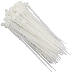 507824 - ABRACADEIRA NYLON BRANCA 2,5 X 100 MM (PCT C/ 100 PCS)