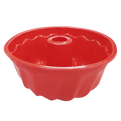 517577 - FORMA P/BOLO/PUDIM SILICONE KEHOME REDONDA F.MEIO 25X8CM 5708