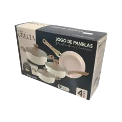 Imagem do 519788 - PANELA JOGO RIOHOME GRECIA CERAMICA 4 PECAS BEGE