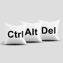 Almofada: CTRL ALT DEL (Kit com 3)