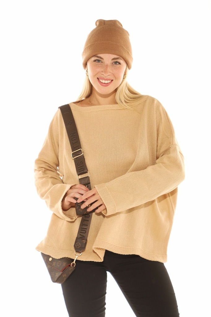 Beige oversized clearance sweater