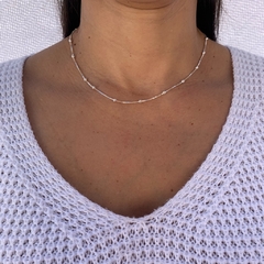 COLAR CHOCKER - VENEZIANA DE BOLINHA - BCA pratas