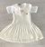 CONJUNTO BATIZADO DE TRICOT BRANCO VESTIDO E BODY- BONECO DE NEVE