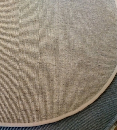 #324 Carpeta Sisal SCD 1.70m diámetro. Borde al tono - tienda online