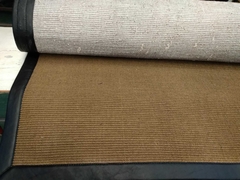 #359 CARPETA SISAL HABANO 2m x 1.50m con Ribete Cuerina negra 5cm en internet