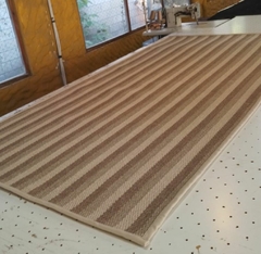 #251 CARPETA SISAL RAYADO 2.60m x 1.35m CON RIBETE DE LONETA BEIGE 2cm en internet