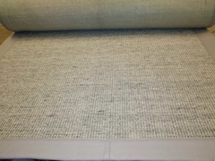 #294 CAMINO SISAL TIZA MELAGE 4m x 1m CON RIBETE DE CUERO VISÓN 6cm - comprar online