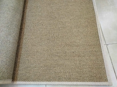 #348 CARPETA SISAL PANAMÁ SCD 2m x 1,15m CON RIBETE DE TELA NATURAL 2cm