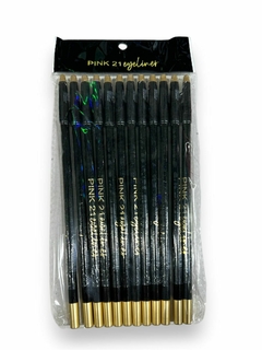 DELINEADOR LAPIZ NEGRO X12PCS PINK21 6357 眉毛笔