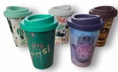 VASO TERMICO DOBLE PLASTICO ESTAMPADO