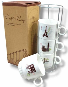 TAZA CERAMICA X4 PARIS 3210