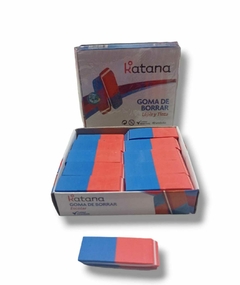 GOMA DE BORRAR ROJA/AZUL X40U 1178