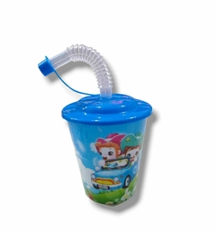 VASO INFANTIL PLASTICO C/SORBETE X12 1930 en internet