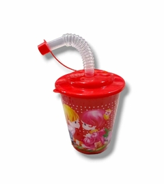 Imagen de VASO INFANTIL PLASTICO C/SORBETE X12 1930