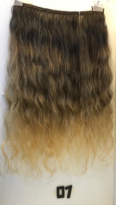 Magic Hair Cabelo Louro Escuro com Pontas Louro Claríssimo Cacheado Fino 52cm