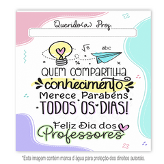 Cartão de Agradecimento - Dia dos Professores (10x9cm) - comprar online