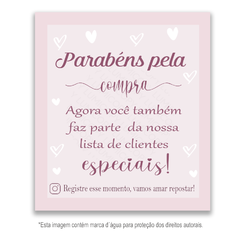 Cartão de Agradecimento (10x9cm) - comprar online