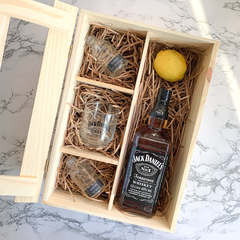 Imagem do Whiskey Jack Daniel's 1L + Copo + Xaropes | Penicillin | Caixa de Madeira G