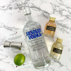 Vodka Absolut 1L + Xaropes + Utensílios | Caixa de Madeira G - loja online