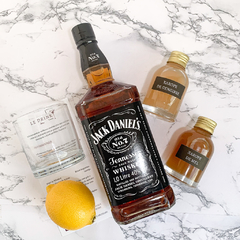 Whiskey Jack Daniel's 1L + Copo + Xaropes | Penicillin | Caixa de Madeira G - loja online