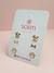 Trio de Brincos Ouro 18K - Modelo Dog Mommy na internet