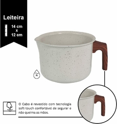 Conjunto Jogo de Panelas Cerâmica 10 Peças Fogão Indução Pratic Cook Marmol Vanilla Mimo Style - YesVitrine