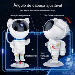 Projetor Astronauta de Luz Galáxia Estrela Luz Noturna de Brilho e Velocidade Ajustáveis para Decoração de Quarto e Casa, Ideal para Bebês, Crianças e - YesVitrine