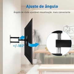 Imagem do Suporte Articulado de Parede para TV, Ajuste Livre, Adequado para TVs de 14 a 55 Polegadas, Suporta um Peso Máximo de 30 Quilogramas