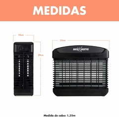 Mata Mosquitos Elétrico Premium Casa Attract 2000V Grade Intercalada Mata Até Maruim Armadilha Insetos Feito no Brasil - YesVitrine