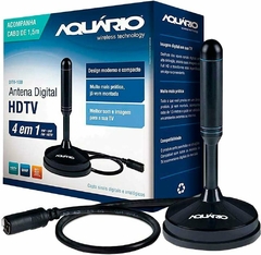 Aquario DTV-100 - Antena Interna TV Digital HDTV Cabo com Conector F Macho, Preto - comprar online