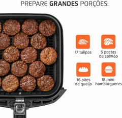 Fritadeira Sem Óleo Air Fryer 5L, Mondial, Preto/Inox, 1900W, 220V - AFN-50-BI