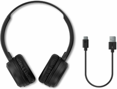 Headphone Philips bluetooth on-ear com microfone e energia para 15 horas na cor preto TAH1108BK/55 - comprar online