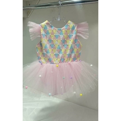 Imagem do Vestido circo rosa romper + laço. roupa circo rosa. Romper circo. fantasia infantil de carnaval