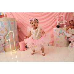 Vestido circo rosa romper + laço. roupa circo rosa. Romper circo. fantasia infantil de carnaval