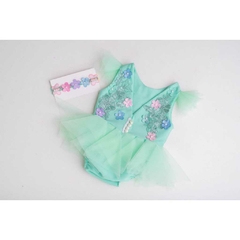 Imagem do Romper Jardim encantado + Faixinha de cabelo - Vestido infantil body bosque encantando fada