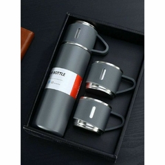 Kit Squeeze 3 xícaras Térmica Fosca Inox Vacuum Flask Set Personalizada Com Nome - YesVitrine