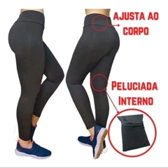 LEGGING PELUCIADA SUPLEX TÉRMICA CÓS ALTO INVERNO QUENTE - comprar online