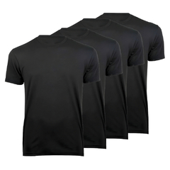 Imagem do Kit 4 Camisetas Masculinas Básicas Conforto Lisas Poliéster Premium