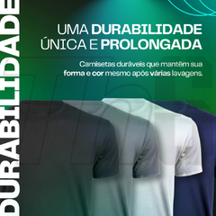 Kit 4 Camisetas Masculinas Básicas Conforto Lisas Poliéster Premium na internet