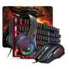 Kit Gamer Teclado Semi-mecânico Mouse RGB Mouse Pad Headset Compatível Computador Notebook Vídeogame