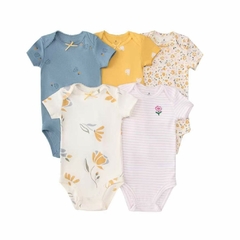 Carters body bebê menina 5Pcs Body Manga Curta para Meninas – Várias Estampas na internet