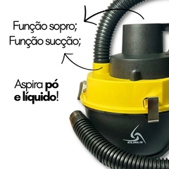 Imagem do Aspirador De Pó E Liquido Automotivo Portátil Turbo Potente 90w 12v