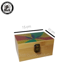 Caja de madera Bamboo med 15cm x 10 cm