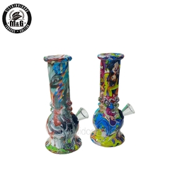 BONG PYREX PLOTEADO 15CM VARIOS MOTIVOS