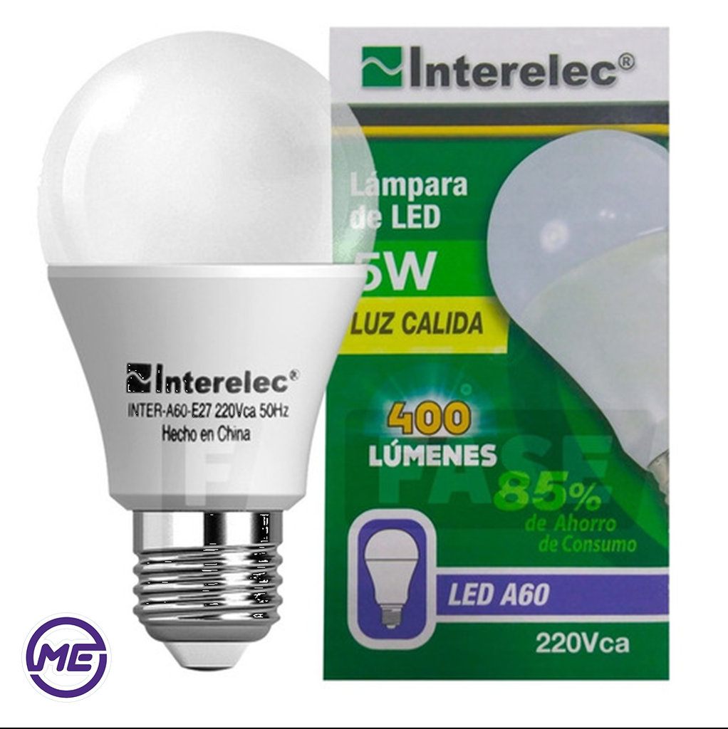 Lampara Led Interelec Con Sensor De Movimiento 10w A60 E27 Color de la luz  Blanco frío