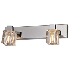 Aplique 3 Luces Cubos de Cristal con Detalle Cromo - comprar online