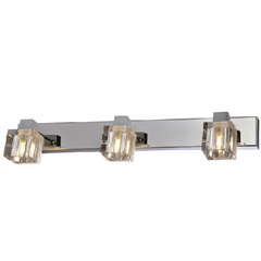 Aplique 2 Luces Cubos de Cristal con Detalle Cromo - comprar online