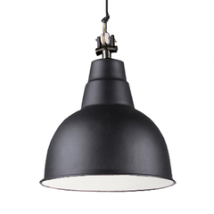 Colgante Doble Industrial Campana Negra Interior Blanco - comprar online