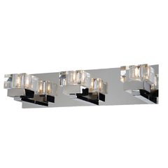 Aplique 3 Luces Cubos De Cristal Baño Led