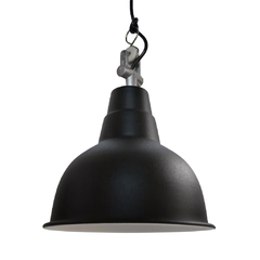 Colgante 3 Luces Campana Industrial Negro / Blanco Int Bco Base 80cm - comprar online